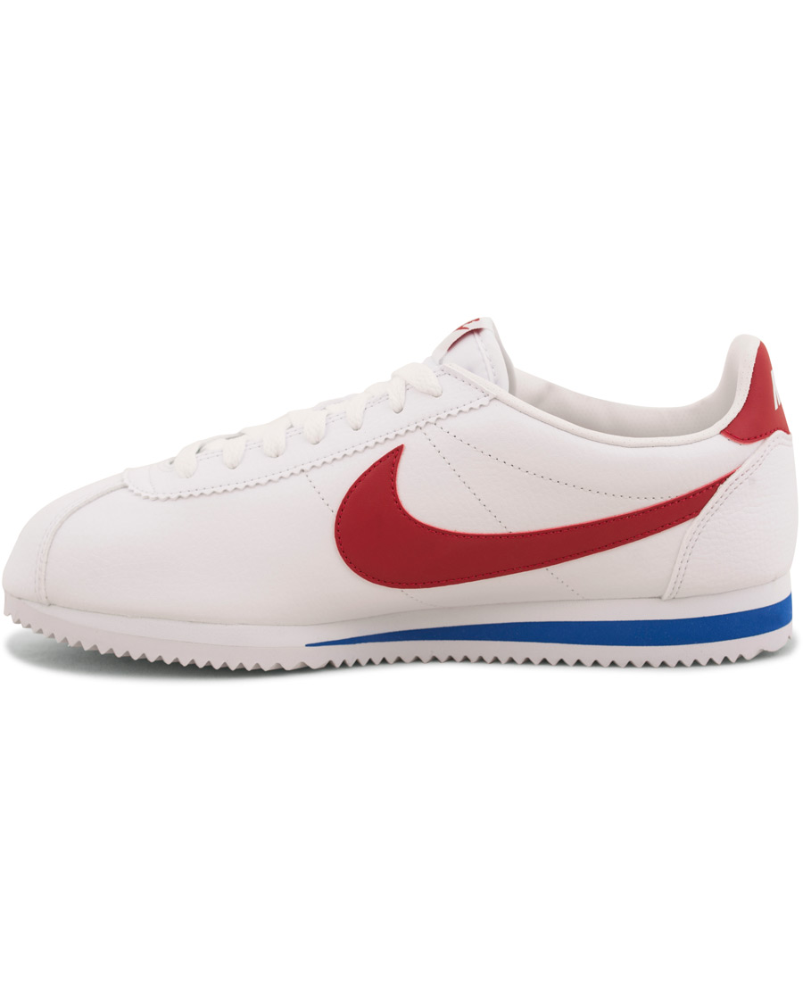 Herre | Nike Cortez Leather Sneaker White/Red | Nike | Cortez Leather Sneaker White/Red