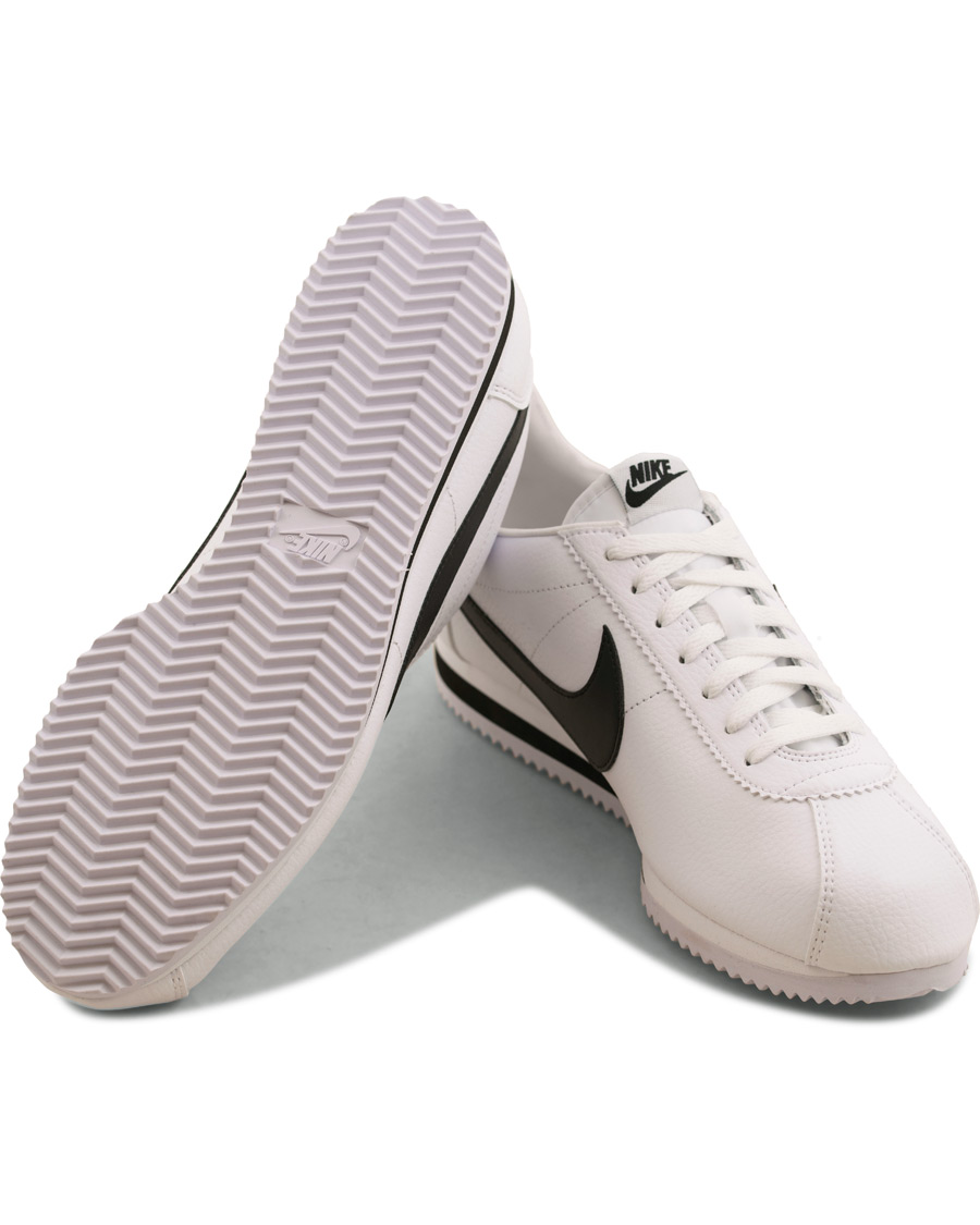 Herre | Nike Cortez Leather Sneaker White/Black | Nike | Cortez Leather Sneaker White/Black