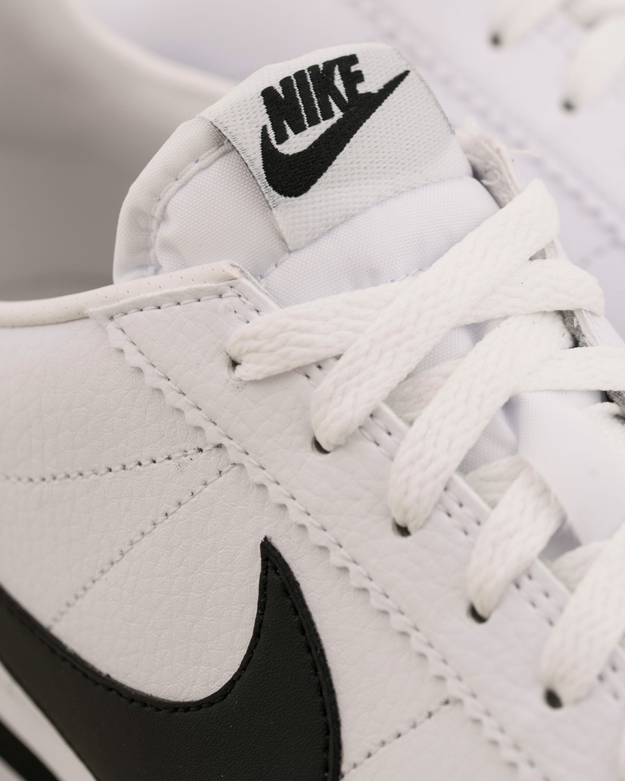 Herre | Nike Cortez Leather Sneaker White/Black | Nike | Cortez Leather Sneaker White/Black