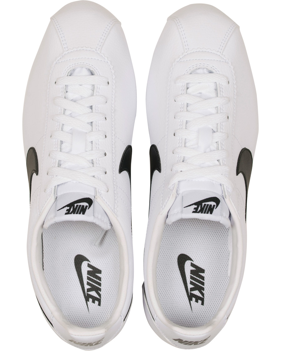 Herre | Nike Cortez Leather Sneaker White/Black | Nike | Cortez Leather Sneaker White/Black