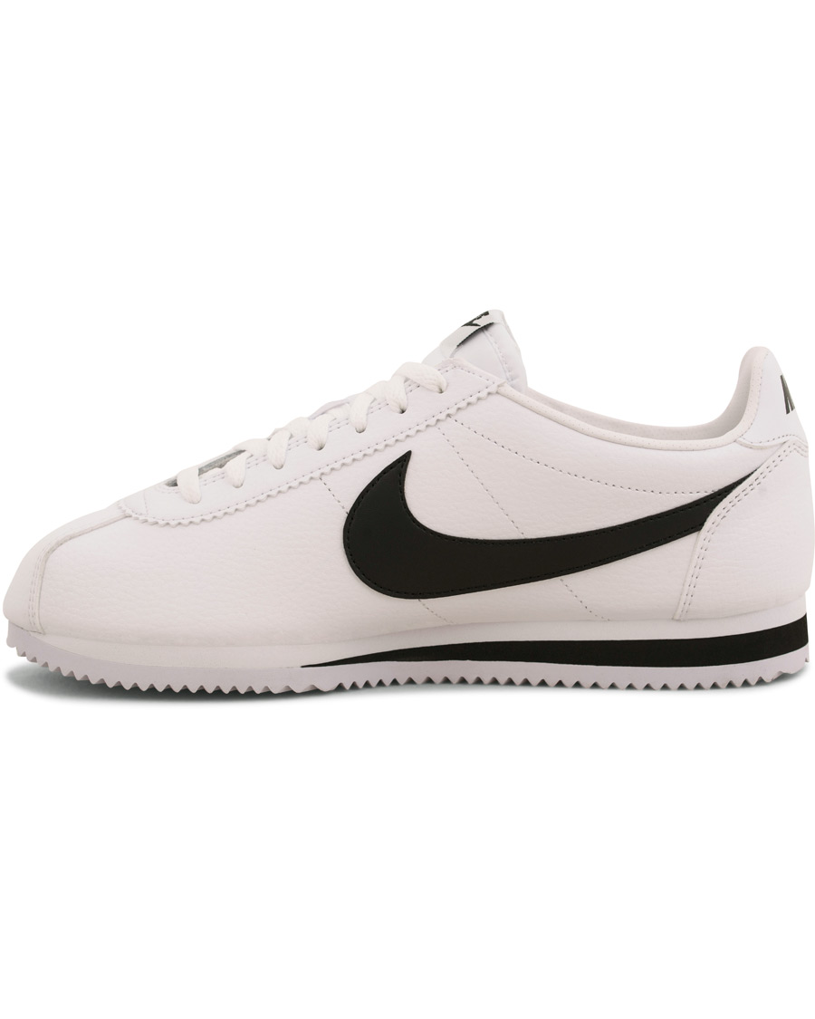 Herre | Nike Cortez Leather Sneaker White/Black | Nike | Cortez Leather Sneaker White/Black