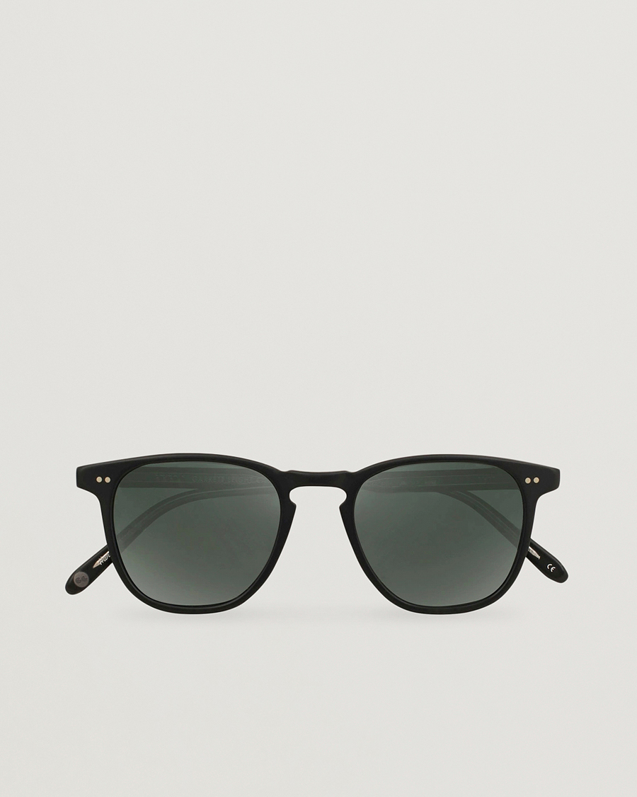 Herre | Solbriller | Garrett Leight | Brooks 47 Sunglasses Matte Black/Blue Smoke Polarized