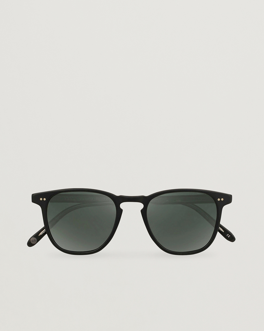 Herre | Solbriller | Garrett Leight | Brooks 47 Sunglasses Matte Black/Blue Smoke Polarized