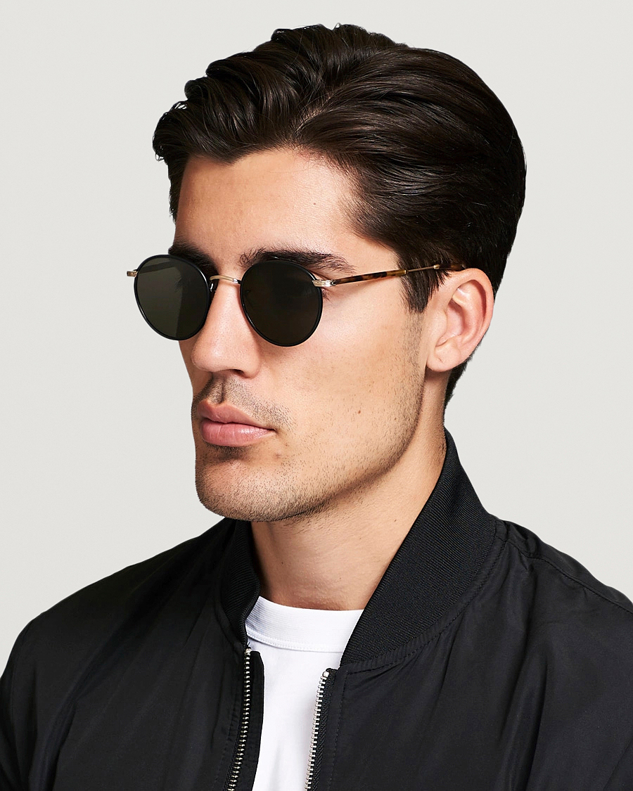 Herre | Solbriller | Garrett Leight | Wilson 49 Sunglasses Matte Black/Tortoise/Pure Grey