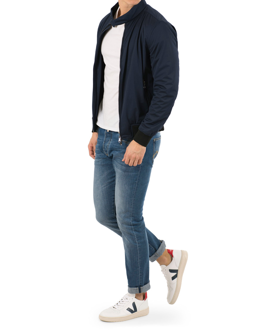 Herre | Veja V-10 Leather Sneaker Extra White/Nautico Pekin | Veja | V-10 Leather Sneaker Extra White/Nautico Pekin