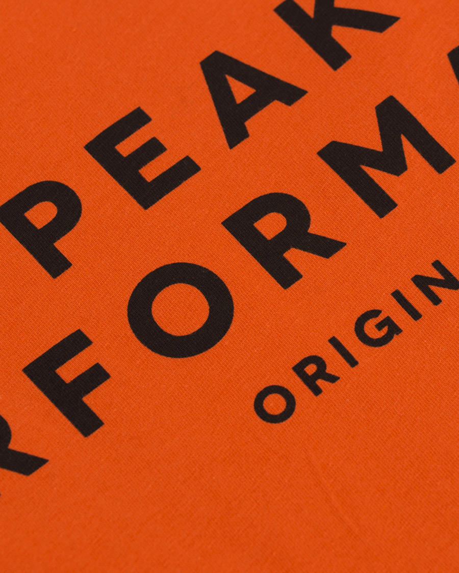 Herre | T-Shirts | Peak Performance | Logo Crew Neck Tee Orange Flow