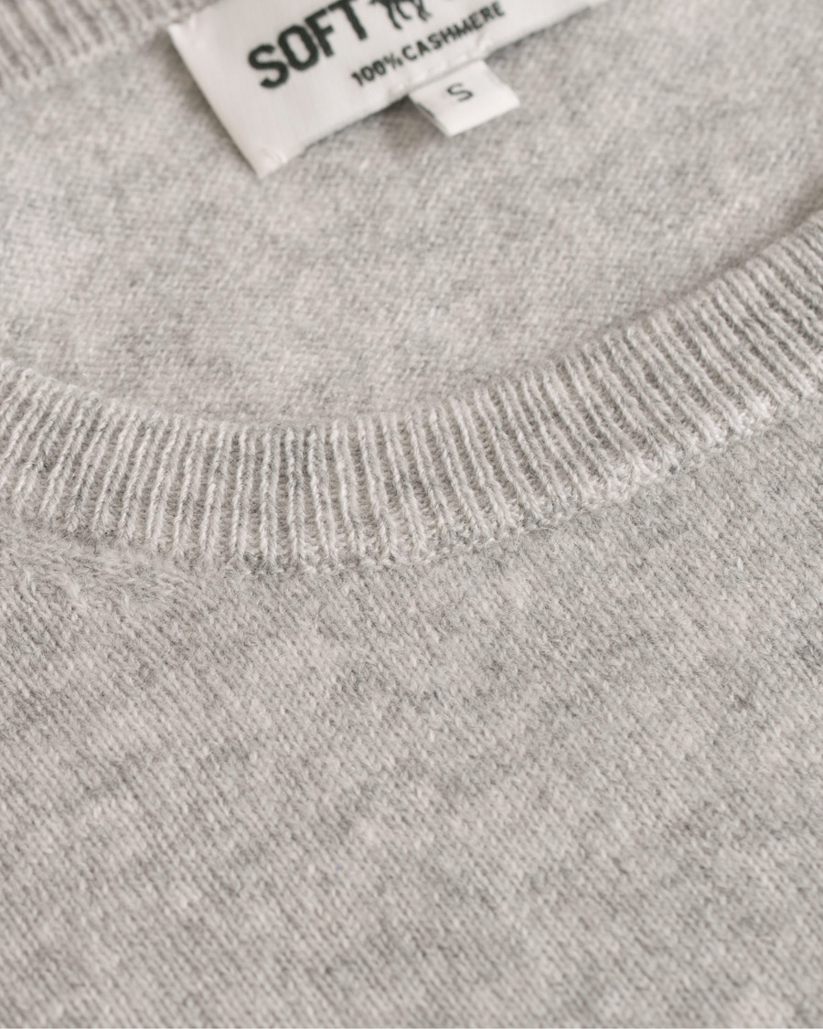 Herre | Gensere | Soft Goat | Cashmere O-neck Light Grey