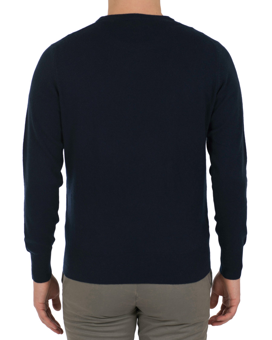 Herre | Gensere | Soft Goat | Cashmere O-neck Navy