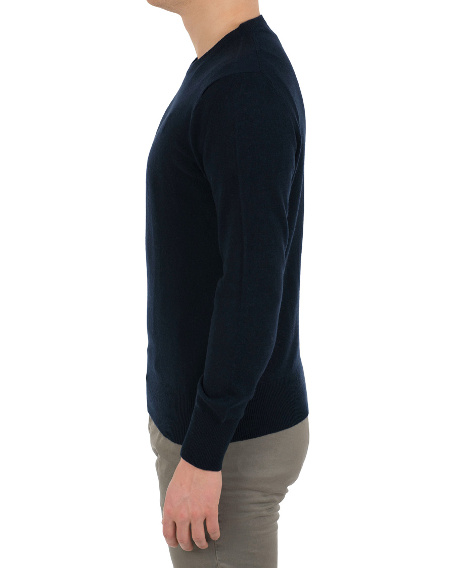 Herre | Gensere | Soft Goat | Cashmere O-neck Navy