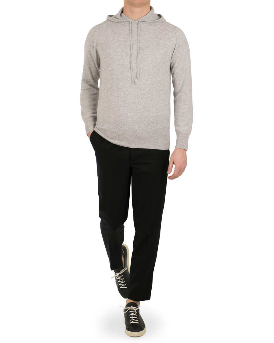 Herre | Gensere | Soft Goat | Cashmere Hoodie Light Grey