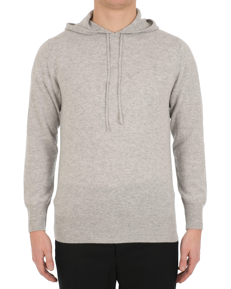 Herre | Gensere | Soft Goat | Cashmere Hoodie Light Grey