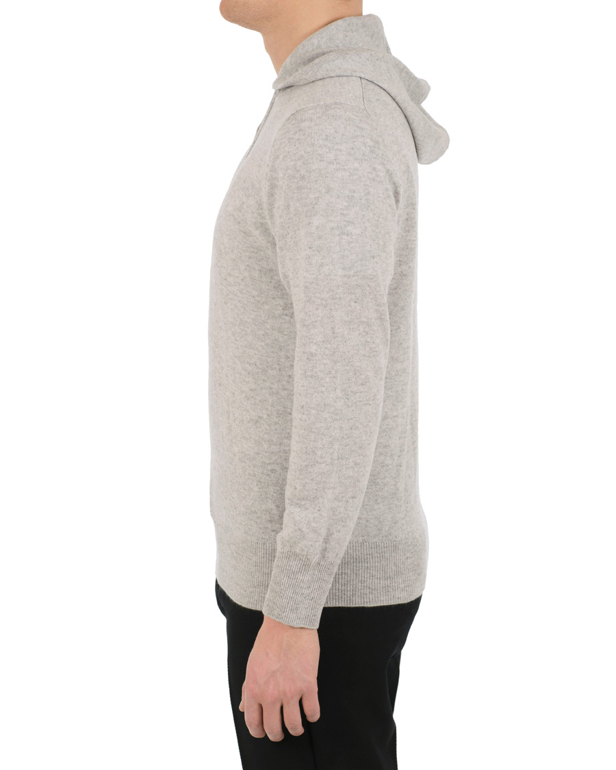 Herre | Gensere | Soft Goat | Cashmere Hoodie Light Grey