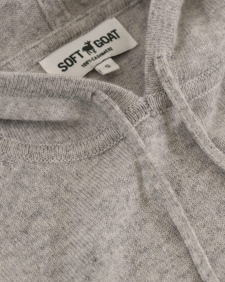 Herre | Gensere | Soft Goat | Cashmere Hoodie Light Grey
