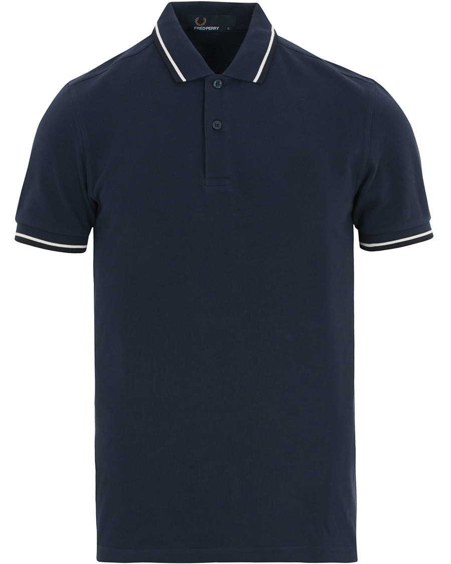 Herre | Pikéer | Fred Perry | Twin Tip Polo Carbon Blue