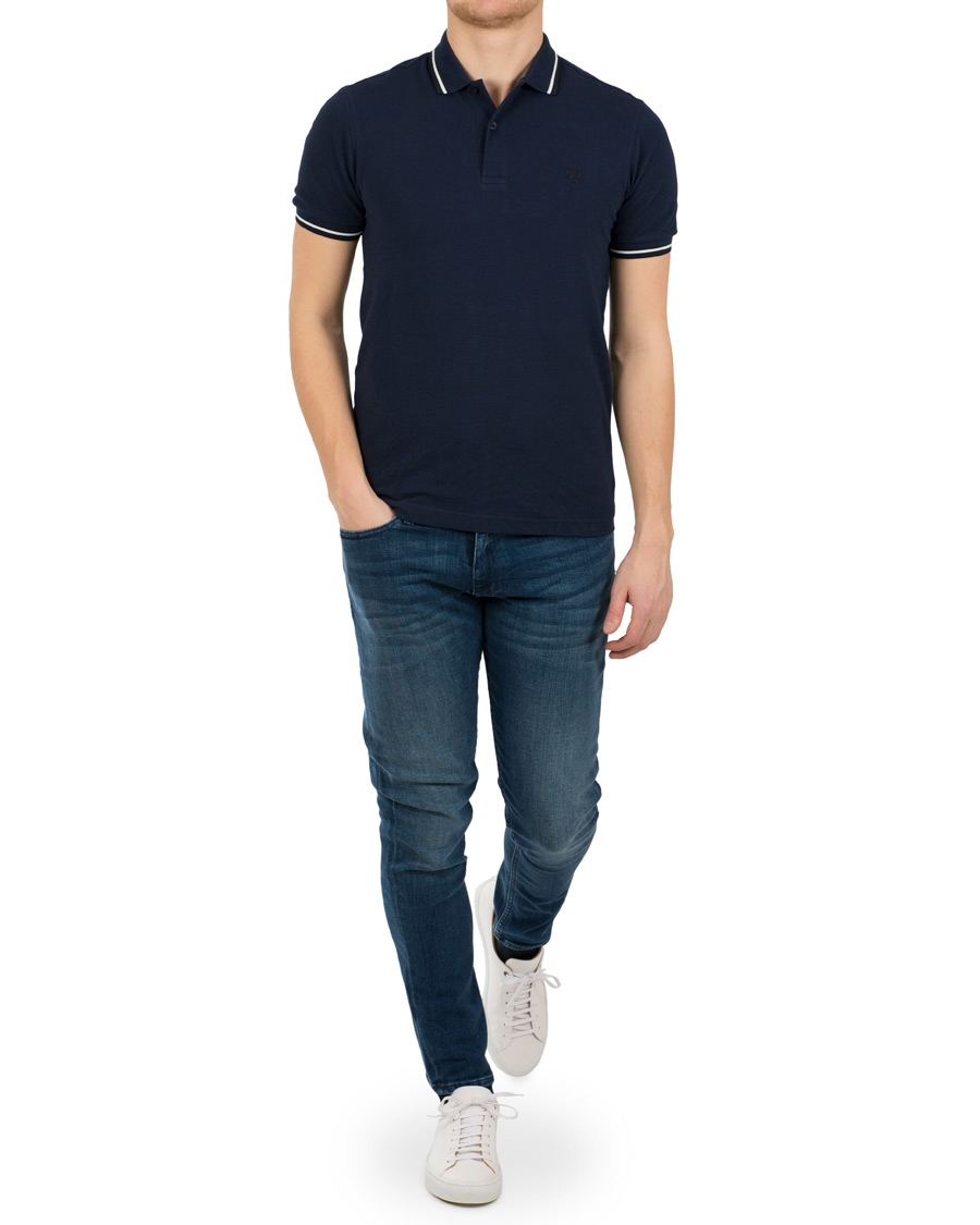 Herre | Pikéer | Fred Perry | Twin Tip Polo Carbon Blue
