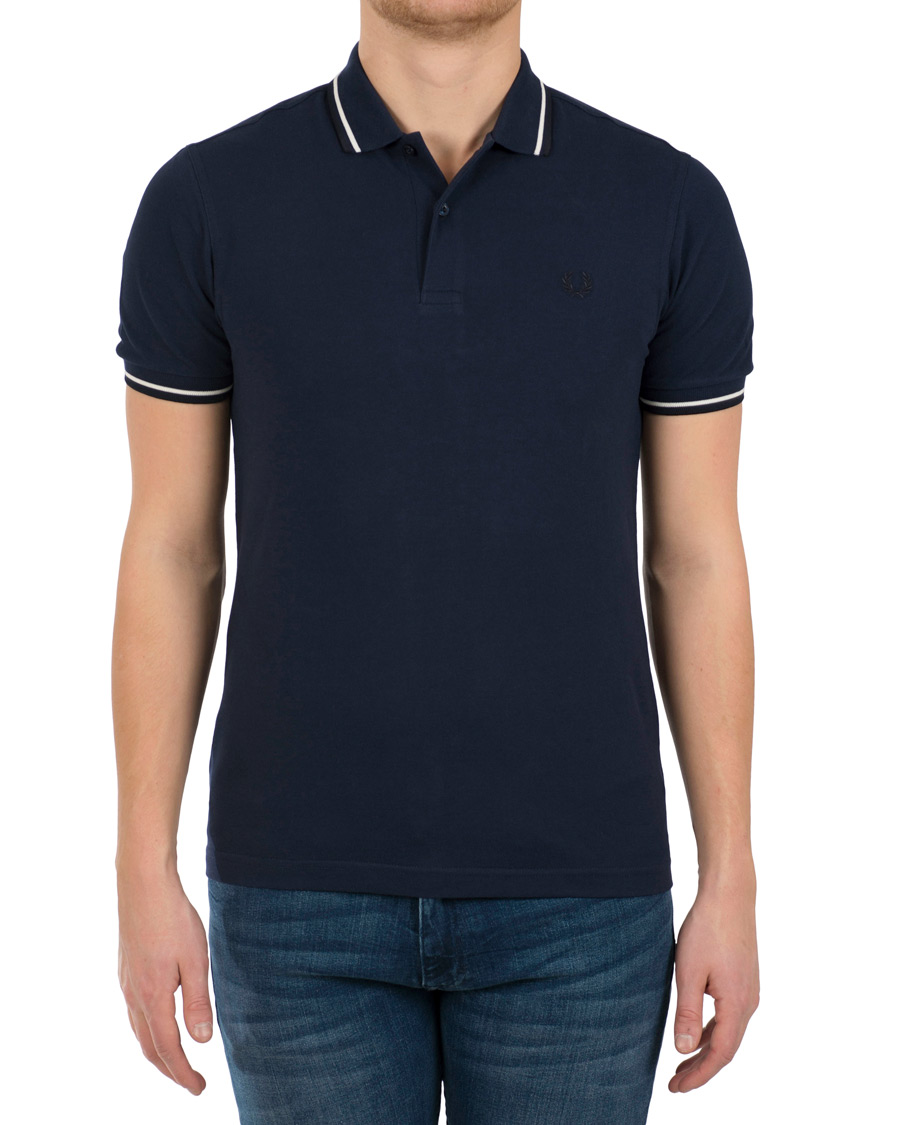 Herre | Pikéer | Fred Perry | Twin Tip Polo Carbon Blue