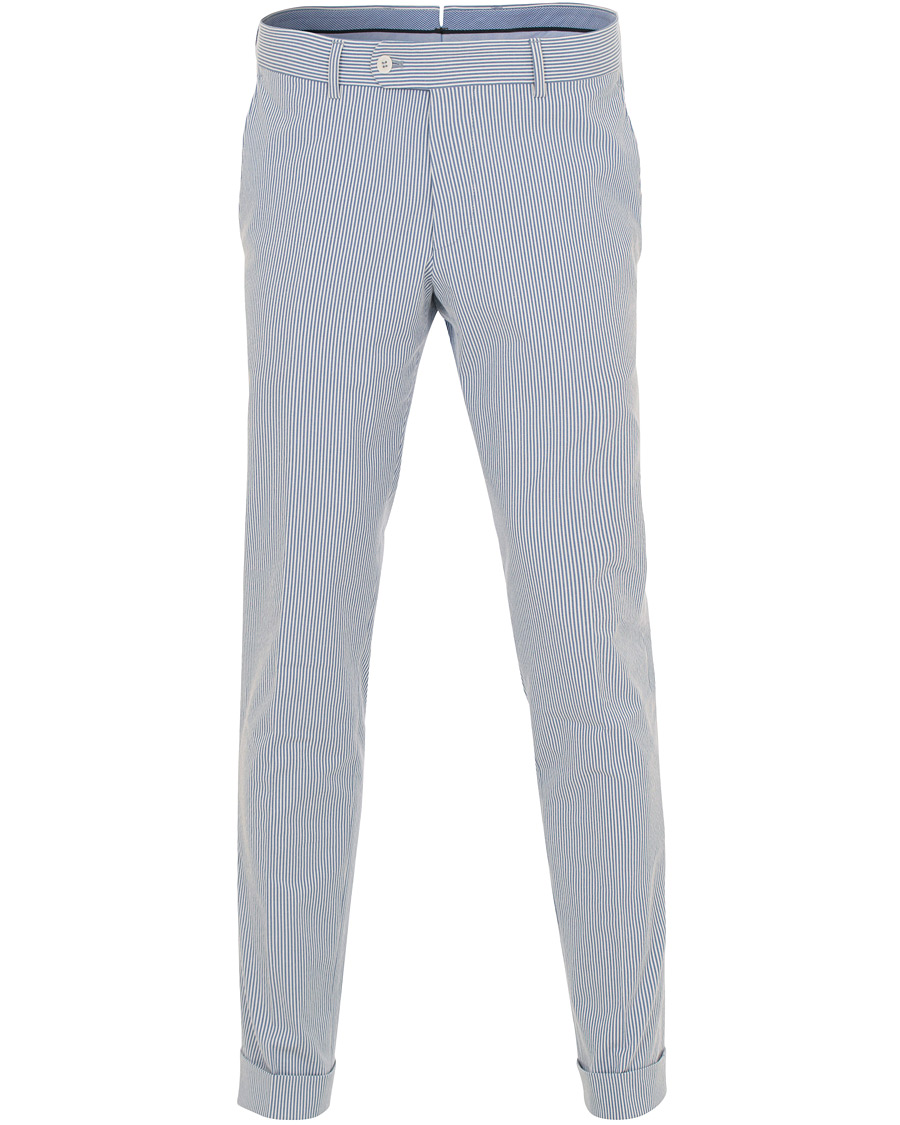 Herre | Bukser | Morris Heritage | Fred Dandy Stripe Suit Trousers Light Blue