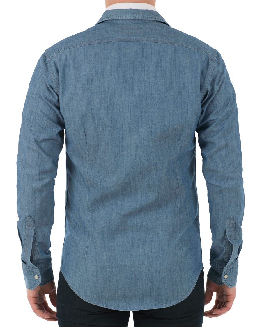 Herre | Jakker | Eton | Overshirt Light Wash Blue
