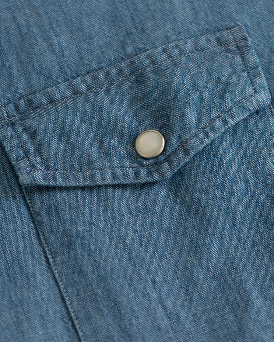 Herre | Jakker | Eton | Overshirt Light Wash Blue