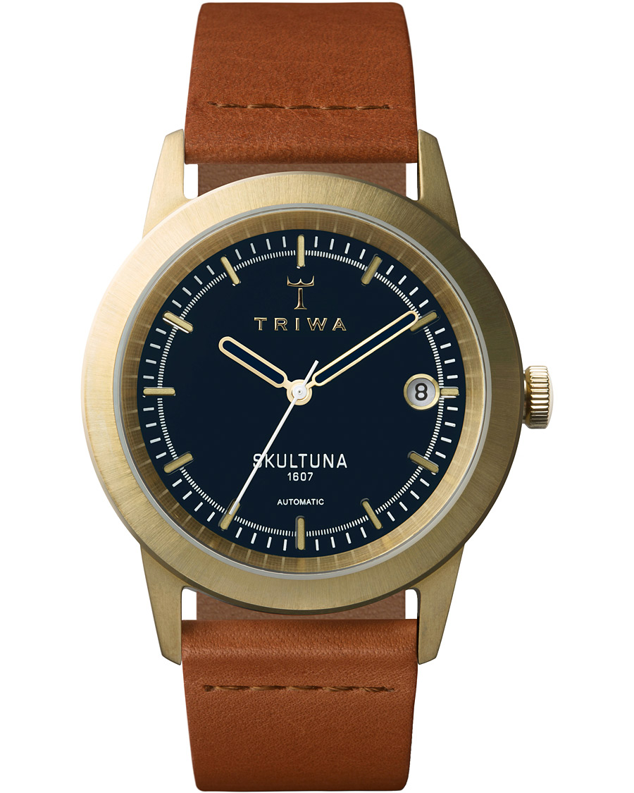 Herre | Skultuna Triwa X Skultuna III Watch Brown and Brass | Skultuna | Triwa X III Watch Brown and Brass