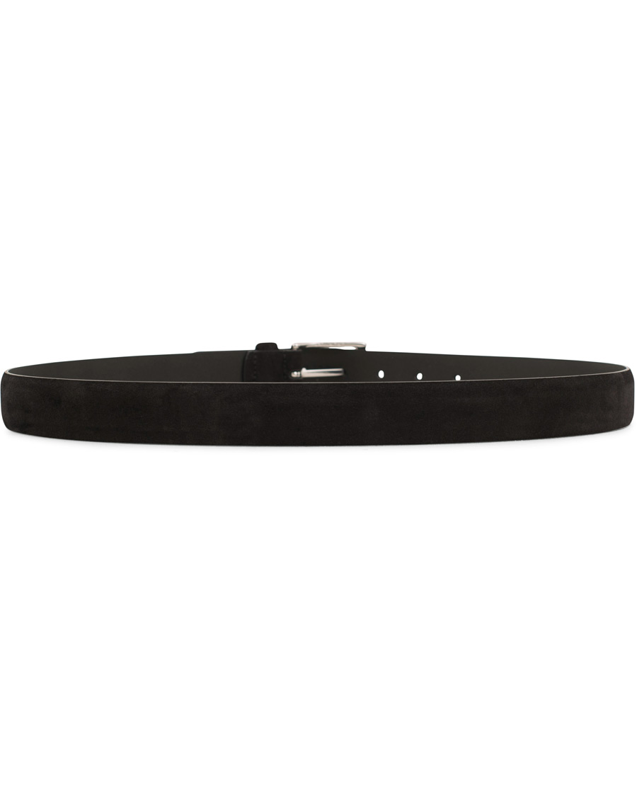 Herre | Anderson's Double Suede 3 cm Belt Black 85 | Anderson's | Double Suede 3 cm Belt Black 85