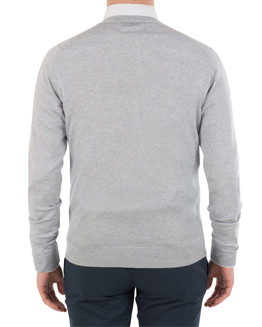 Herre | Gensere | John Smedley | Petworth Merino Cardigan Bardot Grey