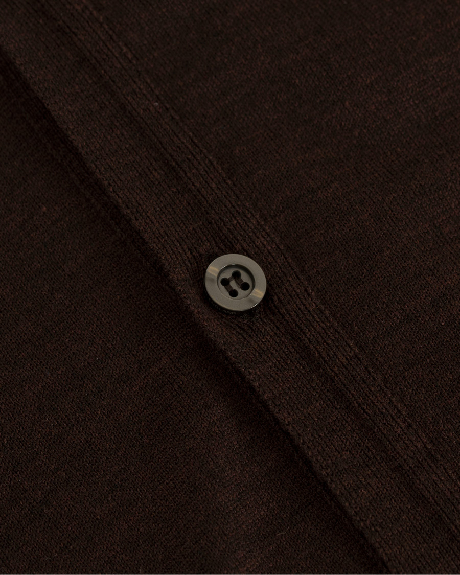 Herre | Gensere | John Smedley | Petworth Merino Cardigan Chestnut