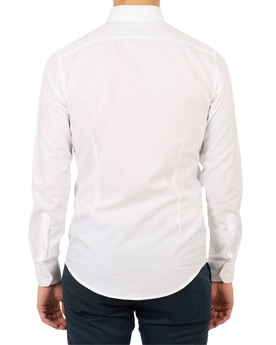 Herre | Skjorter | Eton | Slim Fit Cotton/Silk Shirt White