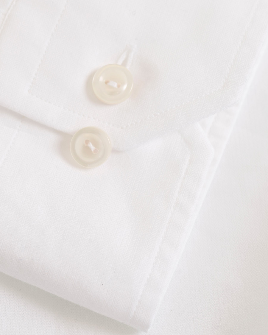 Herre | Skjorter | Eton | Slim Fit Cotton/Silk Shirt White