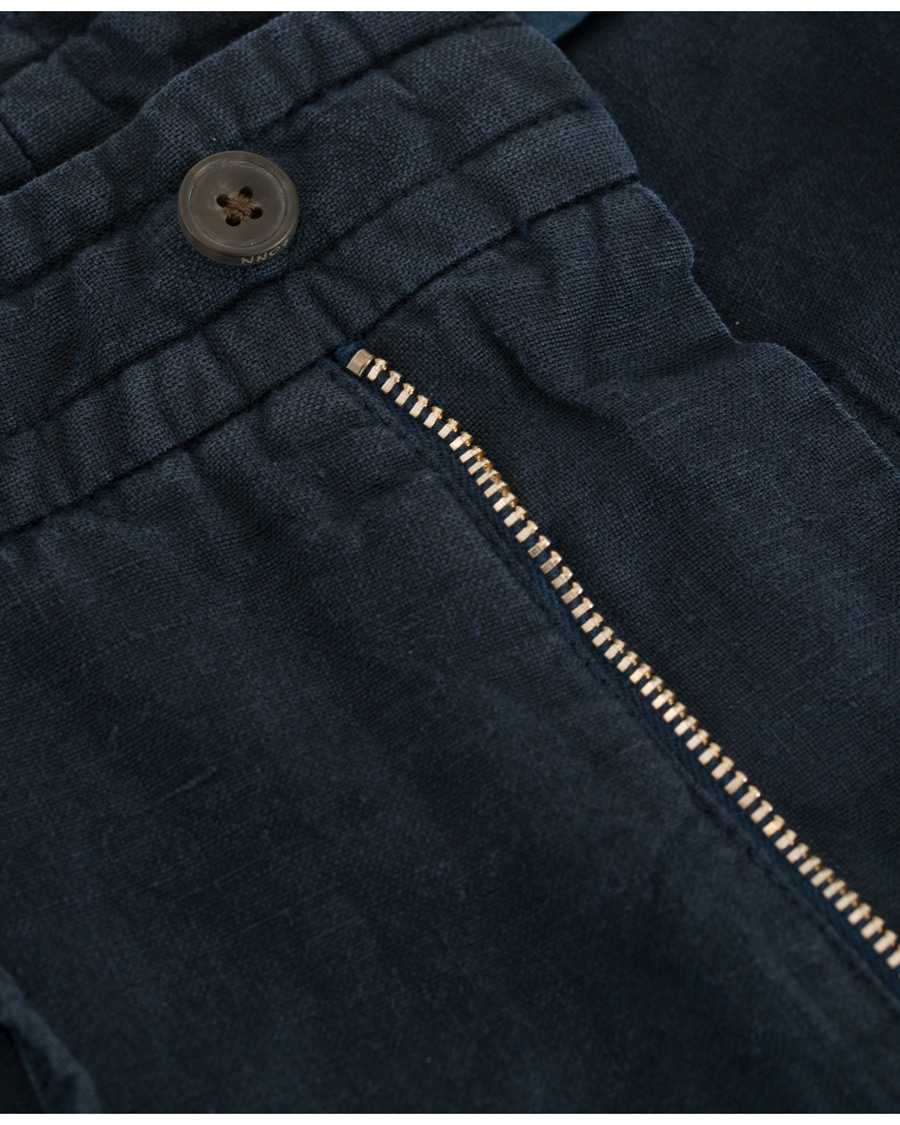 Herre | Shorts | NN07 | Emil Draw String Linnen Shorts Navy