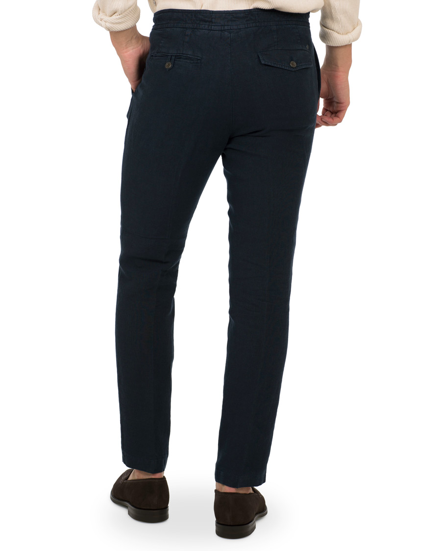 Herre | Bukser | NN07 | New Copenhagen Draw String Linnen Trousers Navy