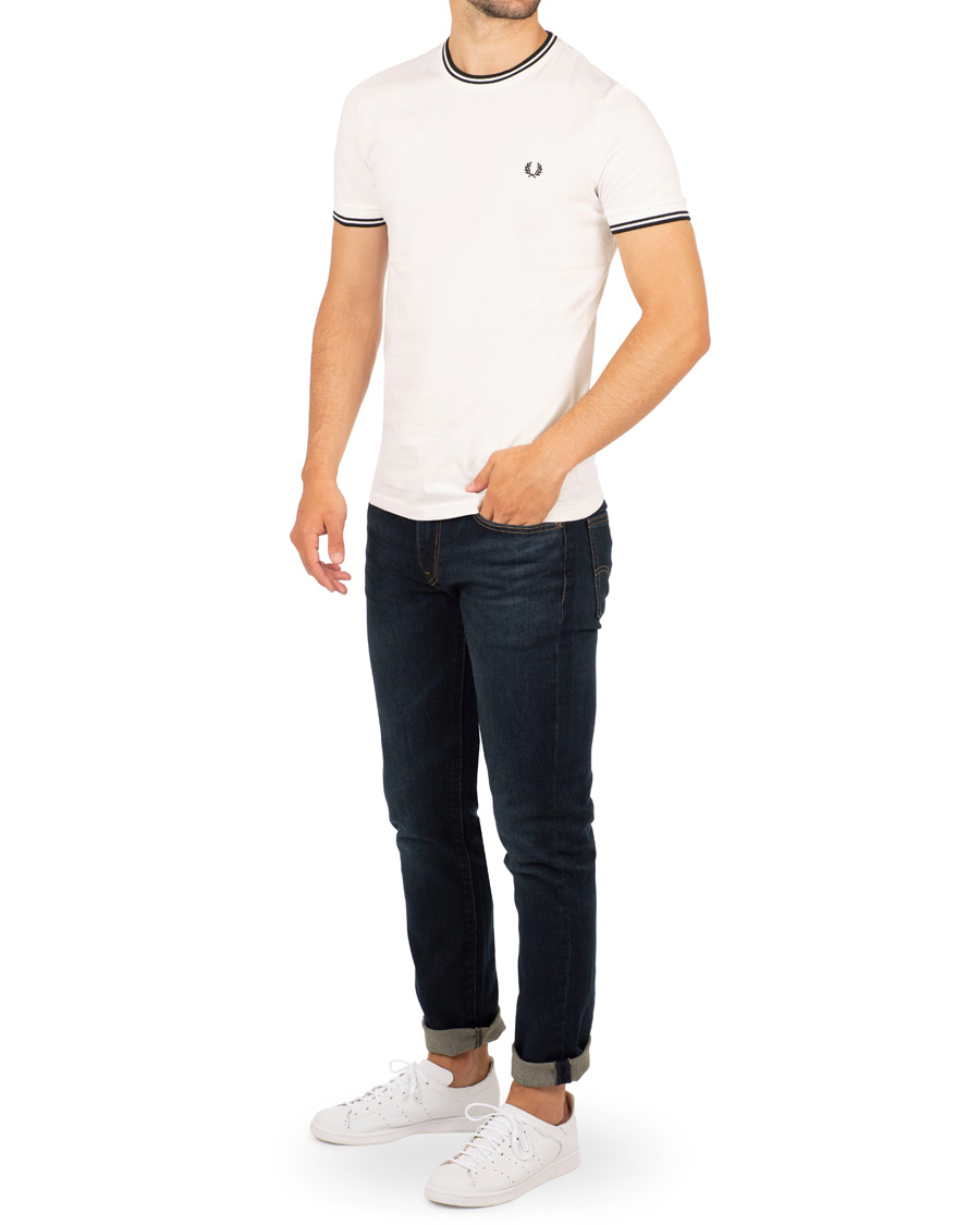 Herre | T-Shirts | Fred Perry | Twin Tip Crew Neck Tee White