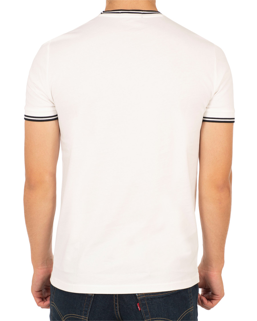 Herre | T-Shirts | Fred Perry | Twin Tip Crew Neck Tee White