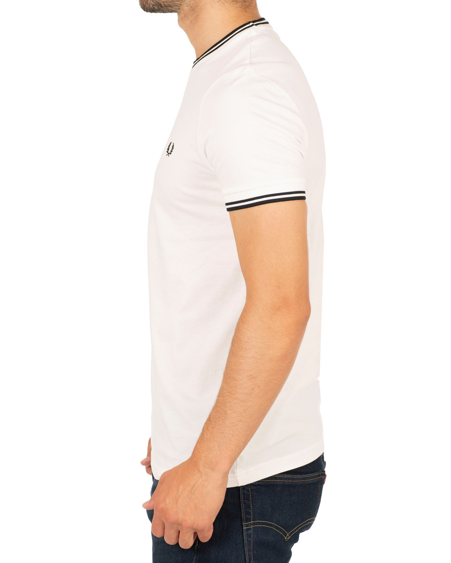 Herre | T-Shirts | Fred Perry | Twin Tip Crew Neck Tee White