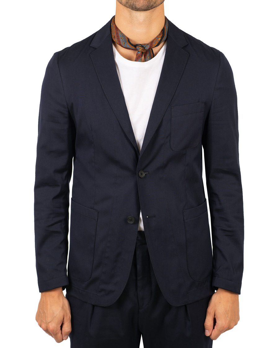 Herre | Dressjakker | BOSS BLACK | BOSS Noswen Cotton Stretch Tailoring Blazer Navy
