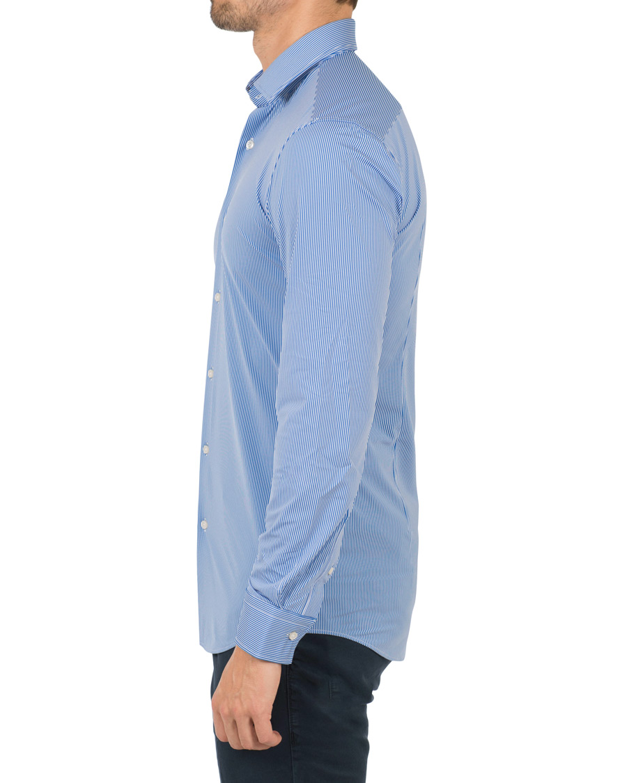 Herre | Skjorter | BOSS BLACK | BOSS Jenno Slim Fit Super Stretch Shirt White/Blue