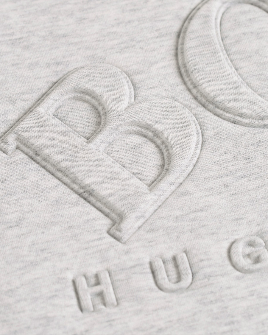 Herre | Gensere | BOSS GREEN | BOSS Athleisure Sly Logo Hoodie Light Grey Melange