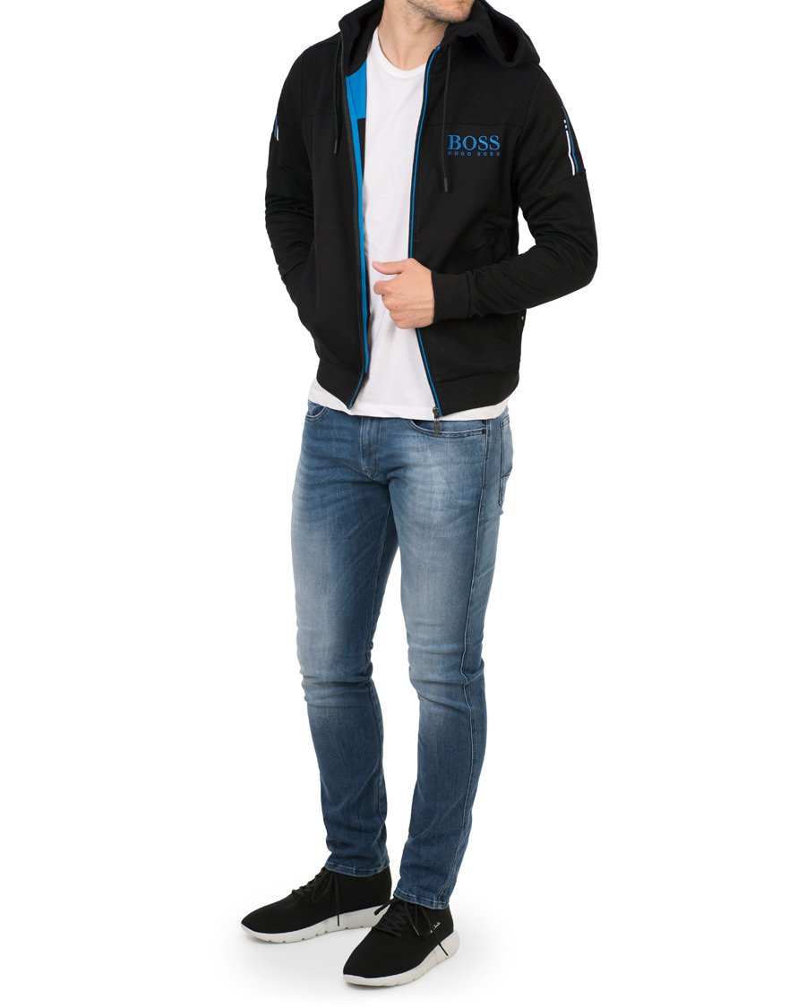 Herre | Gensere | BOSS GREEN | BOSS Athleisure Saggy Full Zip Hoodie Black