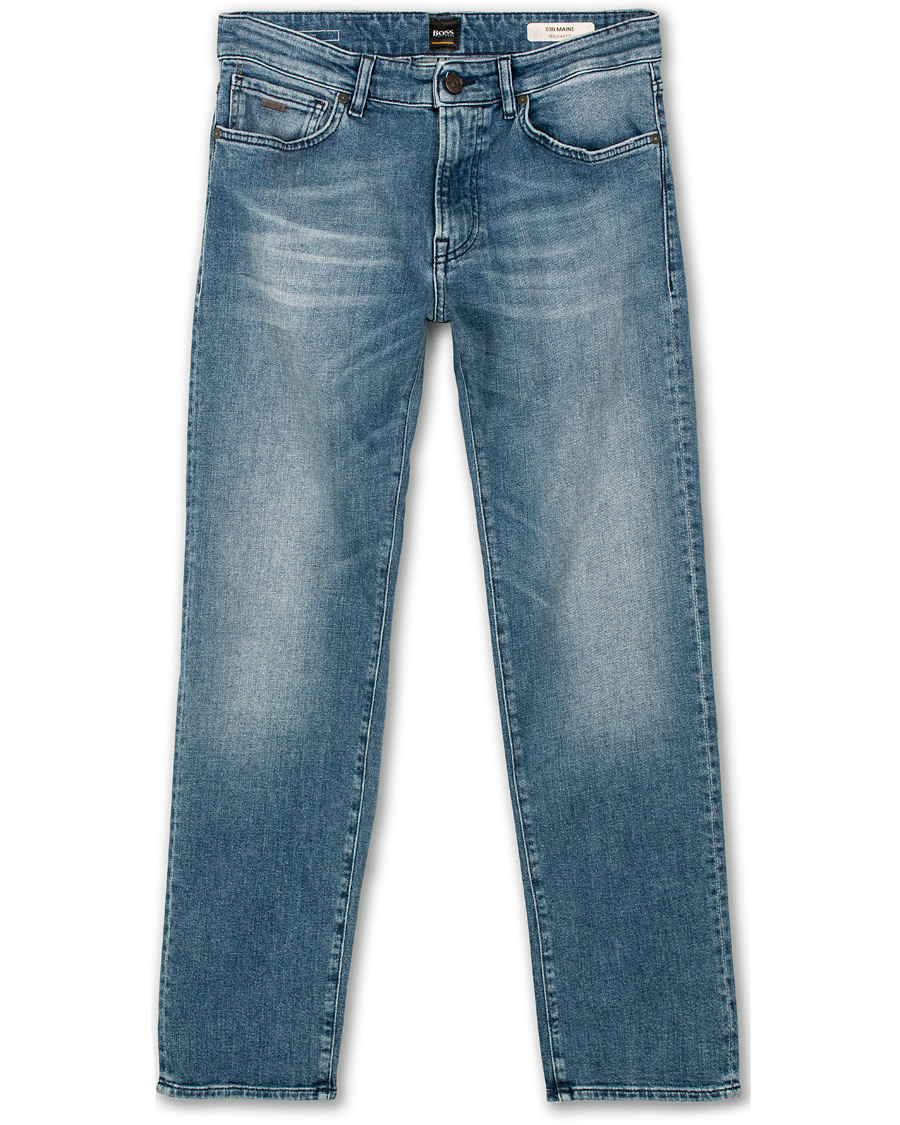 Herre | Jeans | BOSS ORANGE | BOSS Casual Maine Regular Fit Stretch Jeans Bright Blue