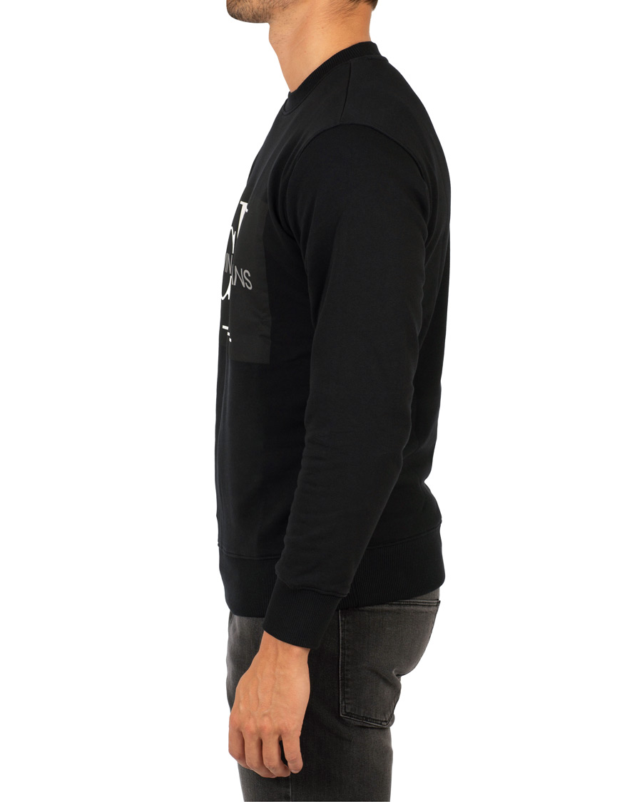 Herre | Gensere | Calvin Klein Jeans | Basic Monogram Logo Crew Neck Sweatshirt Black