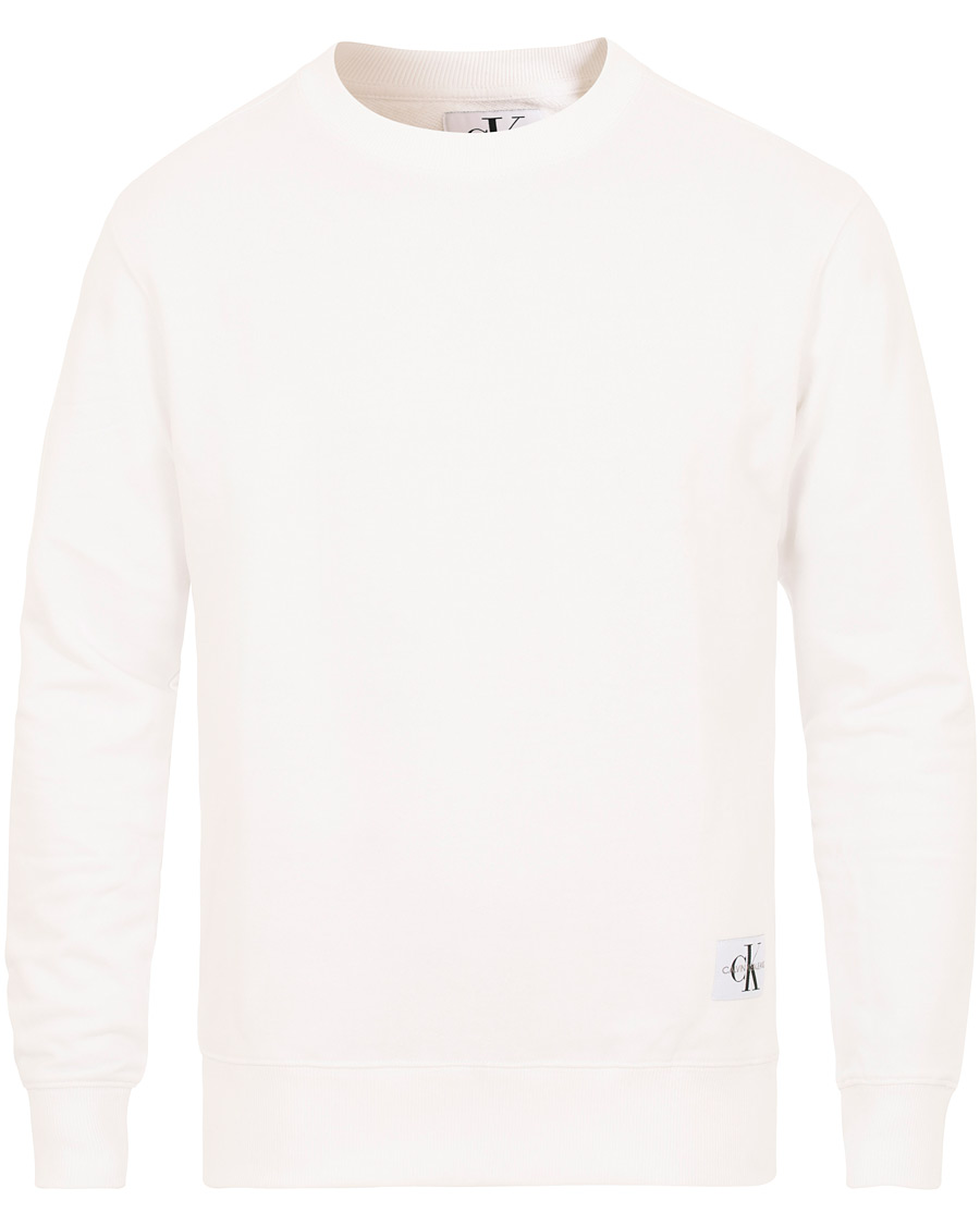 Herre | Gensere | Calvin Klein Jeans | Monogram Chest Logo Crew Neck Sweatshirt Bright White