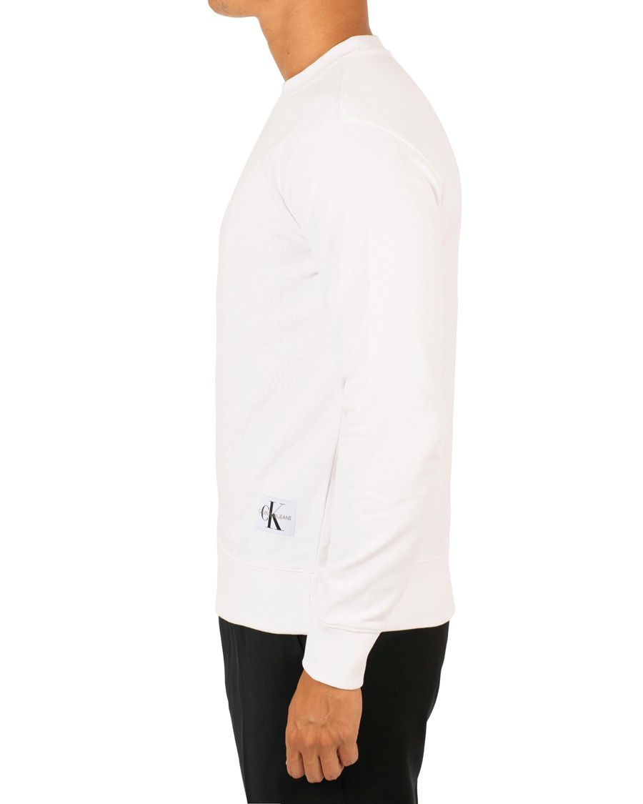 Herre | Gensere | Calvin Klein Jeans | Monogram Chest Logo Crew Neck Sweatshirt Bright White