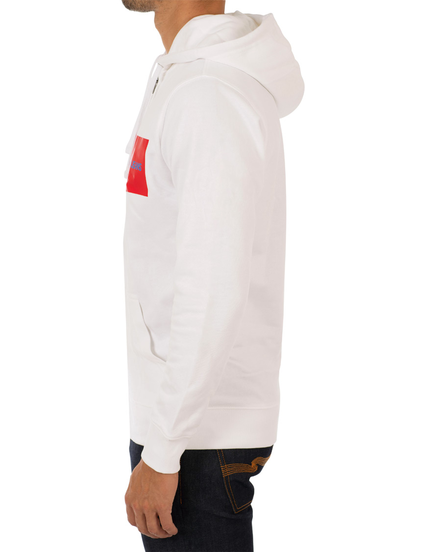 Herre | Gensere | Calvin Klein Jeans | Institutional Logo Zip Through Hoodie Bright White