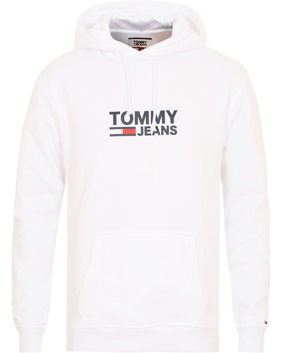 Herre | Gensere | Tommy Jeans | Corp Logo Hoodie White