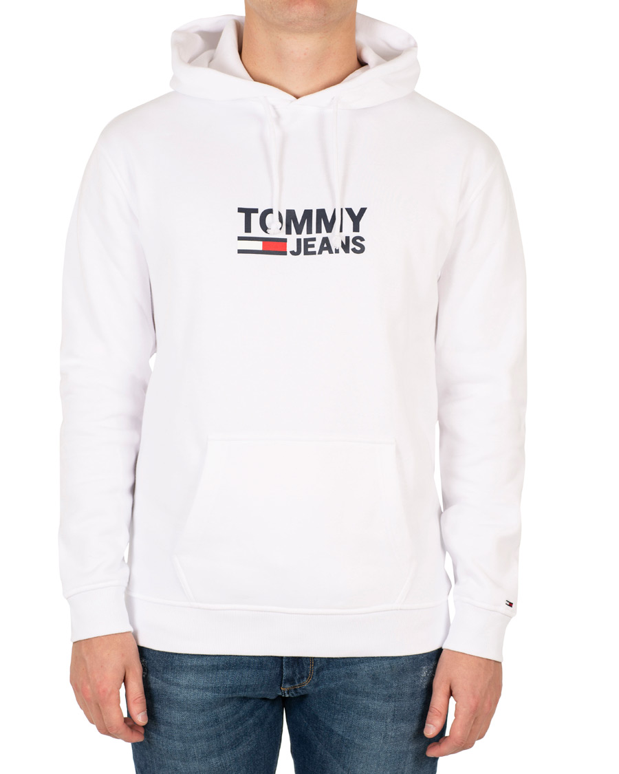 Herre | Gensere | Tommy Jeans | Corp Logo Hoodie White