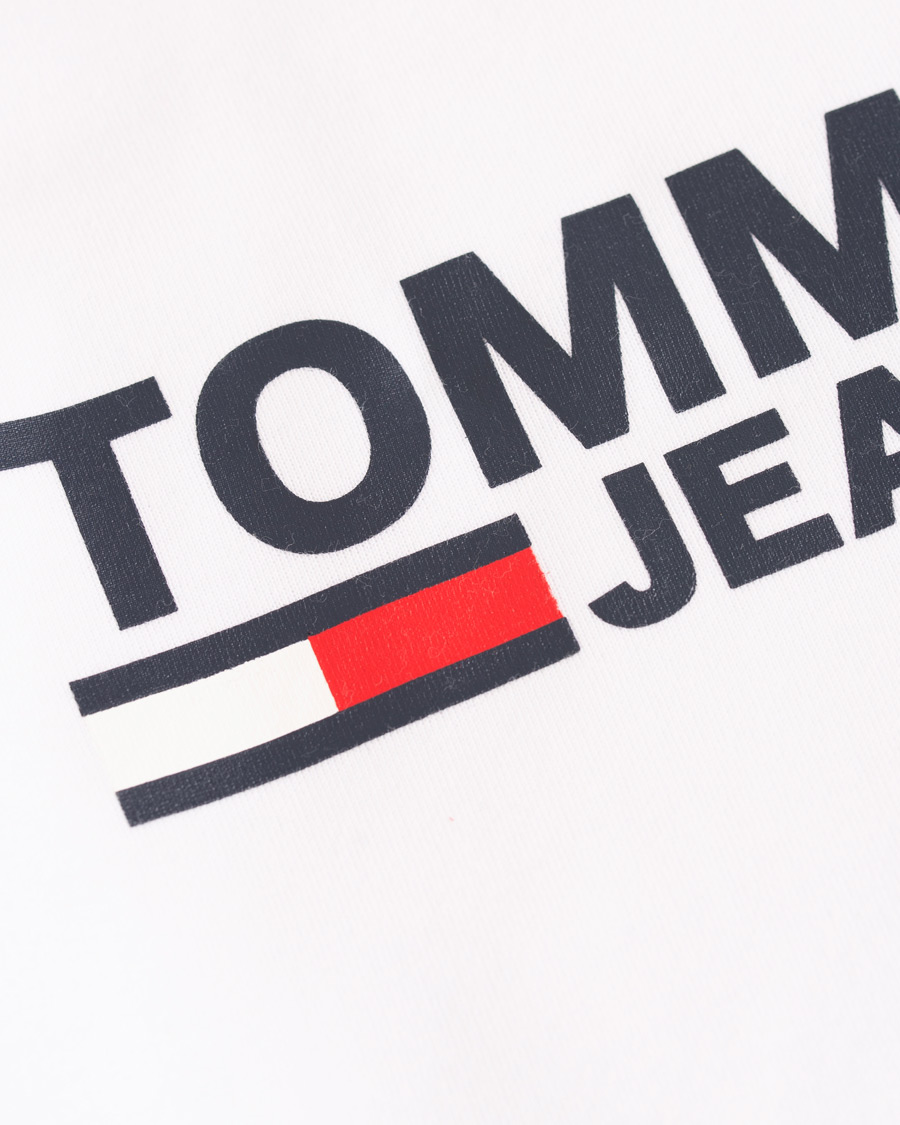 Herre | Gensere | Tommy Jeans | Corp Logo Hoodie White