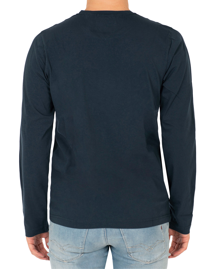 Herre | T-Shirts | Tommy Hilfiger | Logo Band Graphic Long Sleeve Tee Navy Blazer