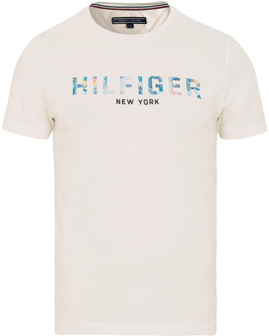 Herre | T-Shirts | Tommy Hilfiger | Floral Logo Graphic Tee Snow White