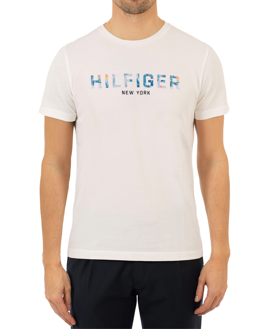 Herre | T-Shirts | Tommy Hilfiger | Floral Logo Graphic Tee Snow White
