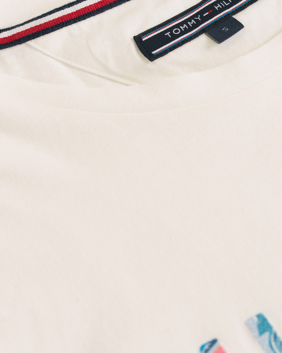 Herre | T-Shirts | Tommy Hilfiger | Floral Logo Graphic Tee Snow White